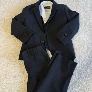 Size 3 boys Black Suit Set with White Shirt